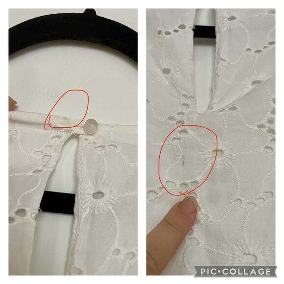 Sezane Carolane White Shift Dress Mini Sz 38 / US 4 6  French Minimalist Lace - Picture 10 of 11